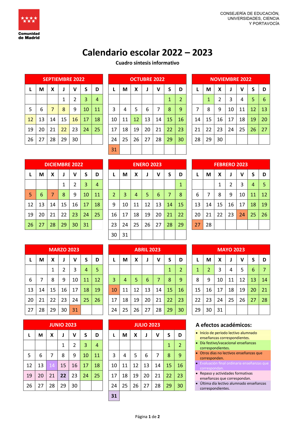 Junta Directiva Aprueba Calendario Escolar Para 2022 2023 Riset